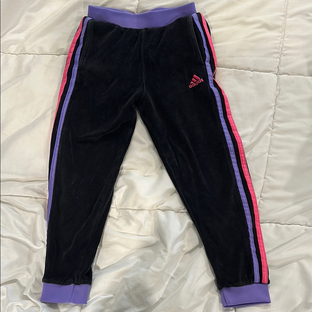 Adidas Kids Black fleece Joggers